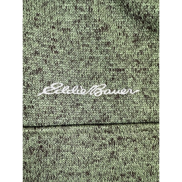 Eddie Bauer Pullover Mens Large Green Radiator Fleece Snap Mock Neck Outdoors - Picture 3 of 9